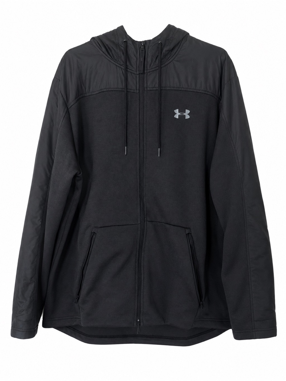Under Armour ColdGear Full Zip Hooded Jacket Black Men’s XXL Loose Fit